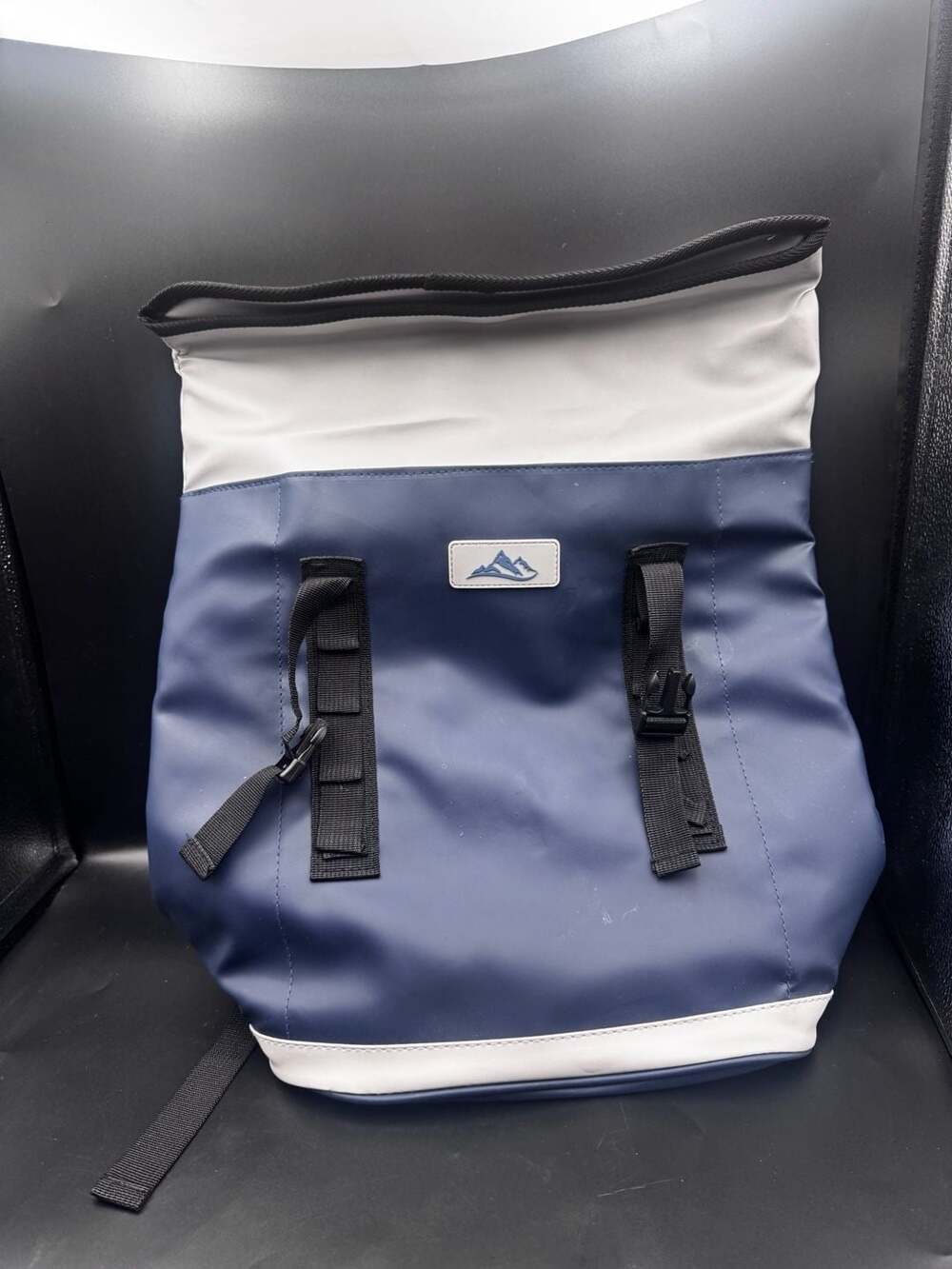 Glacier Trails Insulated Cooler Backpack, Navy and Grey